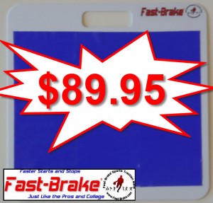 Fast-Brake Starter Kit 18x19, 1 White base, 1 Washable Mat Blue